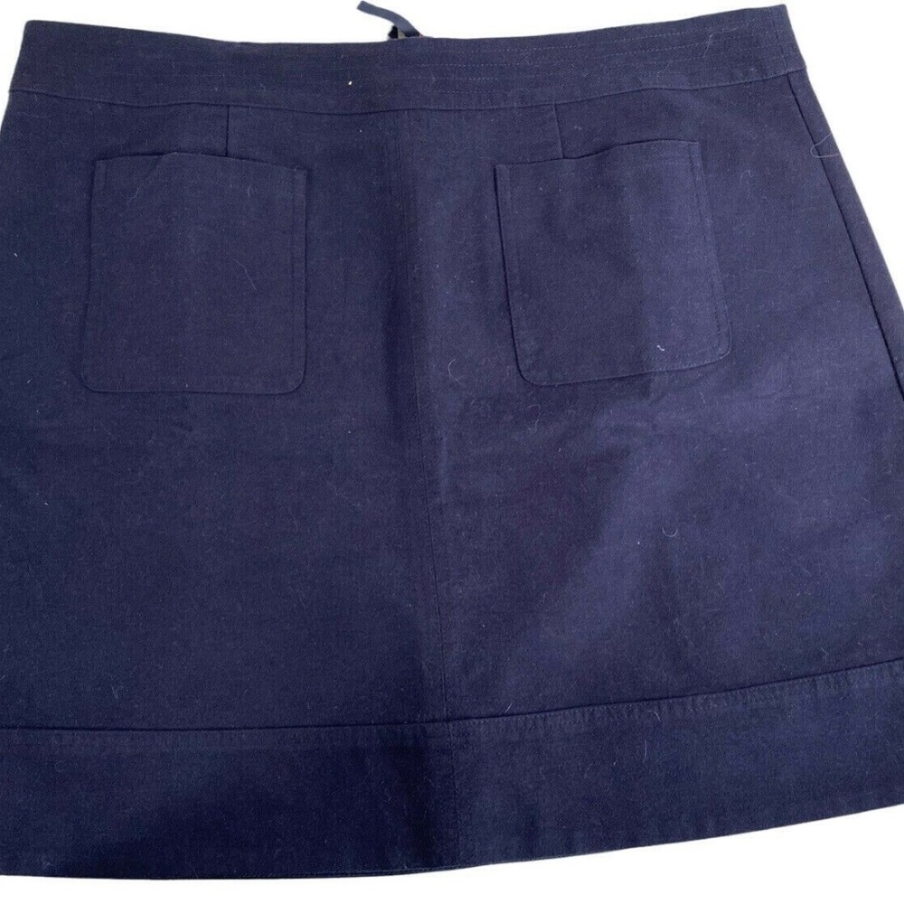Boden A-Line Mini Skirt 20 20R Navy Blue Pocket Bottom Women's Fashion Clothing